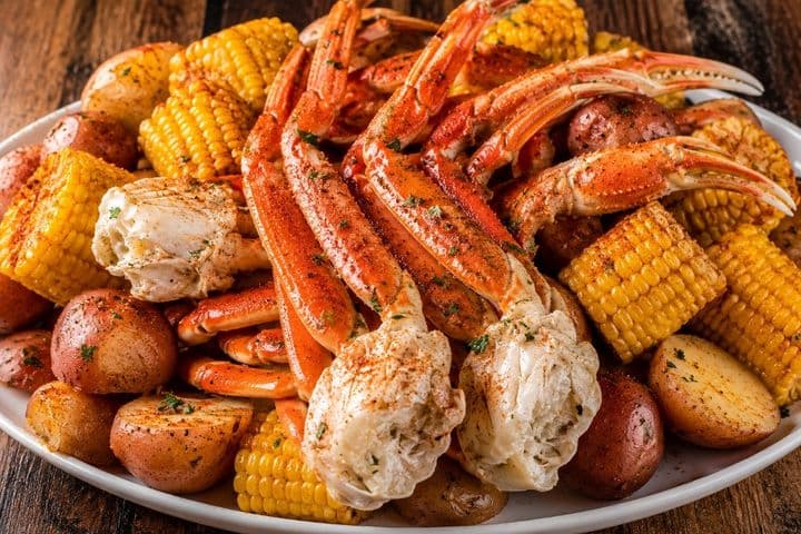Crab Leg Dinner (2 Clusters) (potato & Corn)