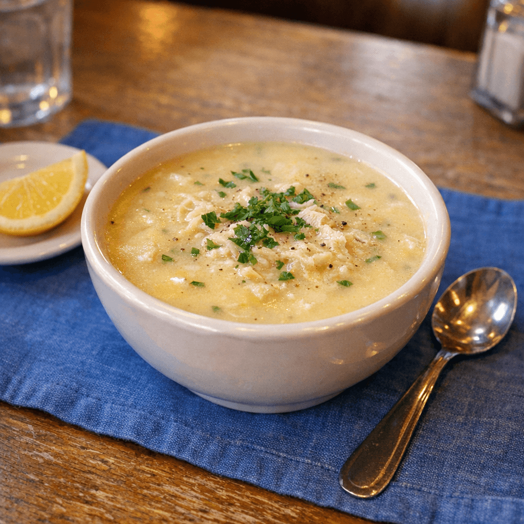 Greek chicken lemon Soup